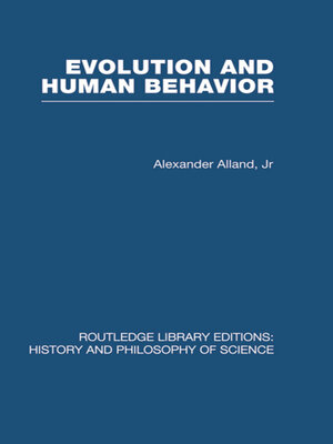 cover image of Evolution and Human Behaviour